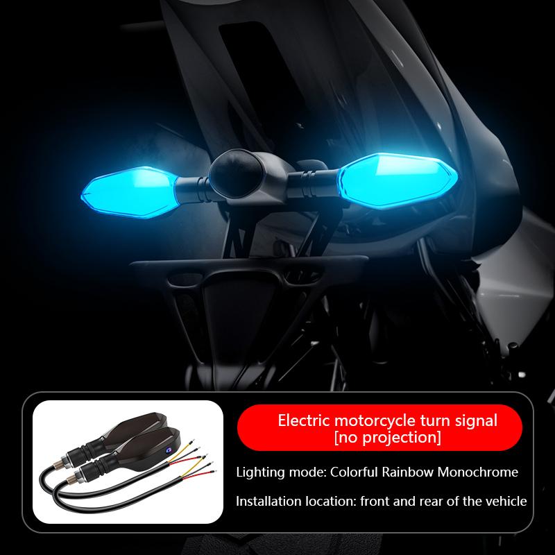 New 27 Modes Motorcycle LED Turn Signal Lamp Color Projection Lamp Sequential Flowing Flash Indicator Lights Running Light