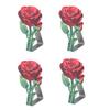 4Pcs Stainless Steel Rose Tablecloth Clip Non-slip Indoor Outdoor Wedding