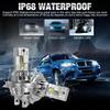 2Pcs Canbus H4 LED Headlight Bulbs High Low Beam 30000LM Car Motorcycle Lights 24pcs 3570 CSP Turbo Led Diode Lamps Auto Moto Headlamp 12V 6500K