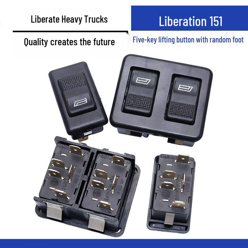 Compatible Lift Button for Jiefang 151, Santana, Wuling, Shaanxi Aolong, and Jetta King Glass Lifters.
