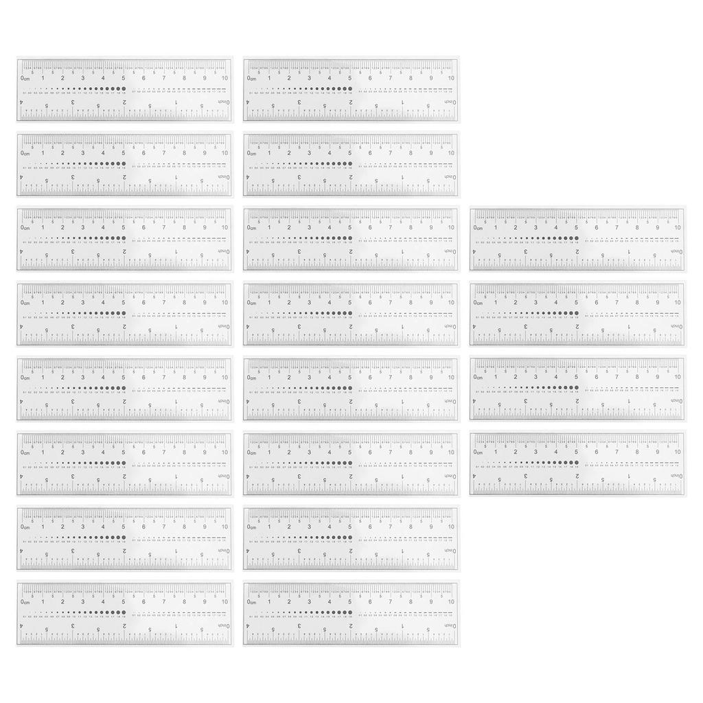 20pcs Eyebrow Template Ruler Measuring Foldable Eyebrow Stencil Microblading Ruler for Home Travel