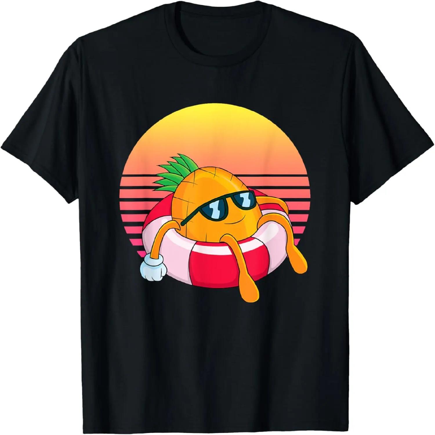 Retro Pineapple Hawaii Summer - Vintage Pineapple T-Shirt S