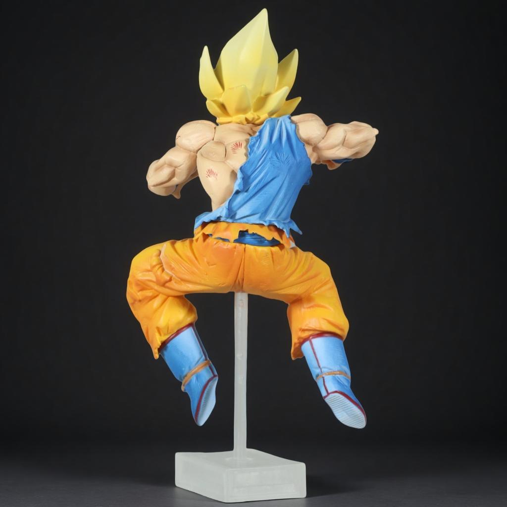Dragon Ball Z 20.5cm Sun Goku Super Saiyan Battle Posture Handheld Model Ornament Toy Doll Collection Birthday Gift Christmas