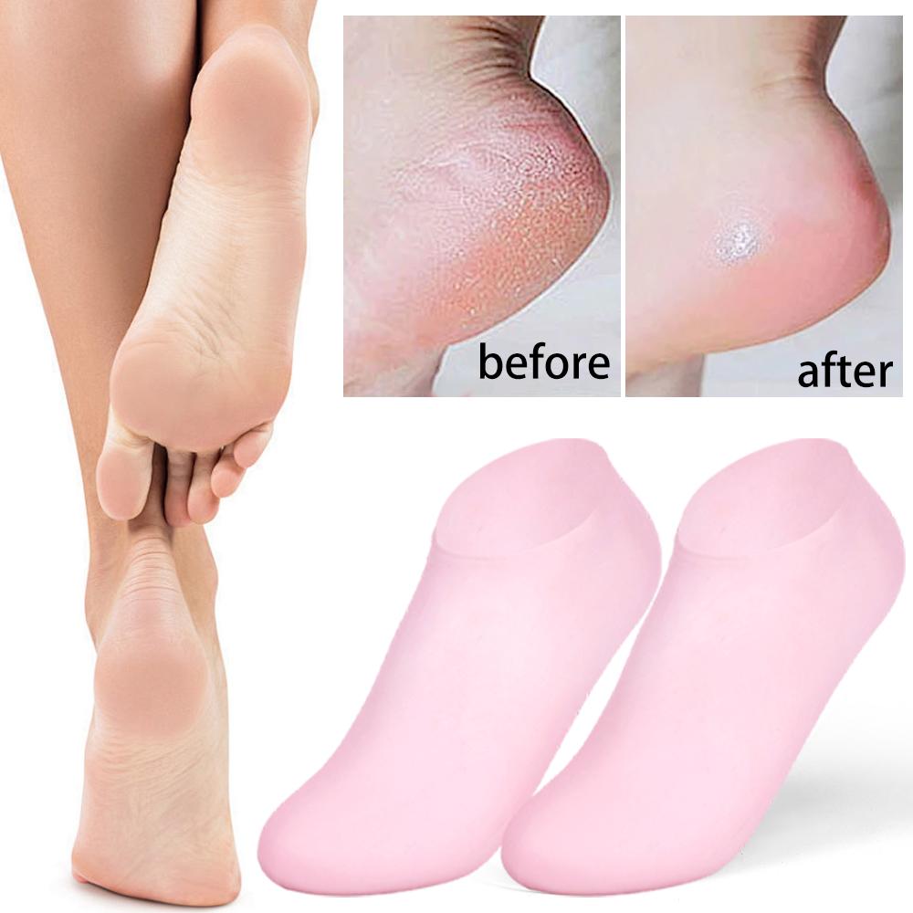 Silicone Gel Moisturizing Socks Skin-Friendly Foot Care for Dry Cracked Feet