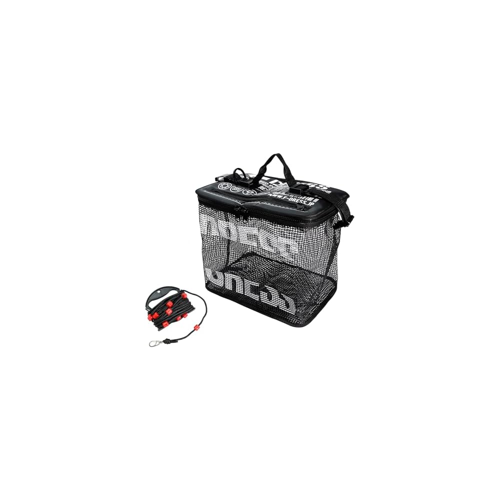 DRESS Foldable Floating Fish Basket, Black, Size M, Stealth Black, EVA, Multifunctional Fishing Tackle, Fishing Case, Tackle Bag, Stringer, Live Bait