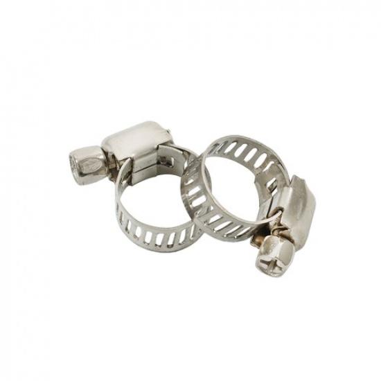 50 Pcs Clamps 3/8In-1/2In Stainless Steel Drive Hose Clamps Fuel Line Worm Clip
