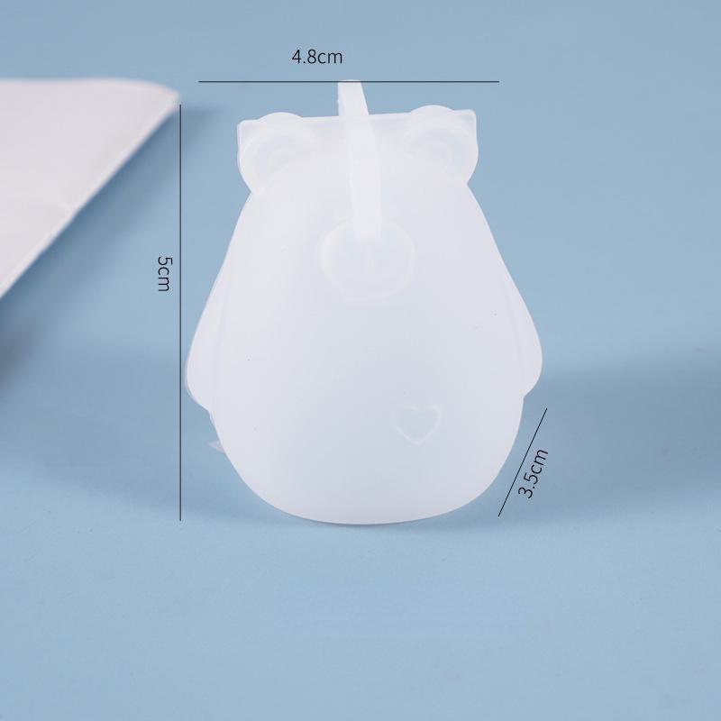 Dreidimensionale Bärenform Kerzenform für Kerzenherstellung handgemachte Seifenform DIY-Material Silikonform