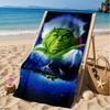 Green monster Christmas Spirit Beach Towel, Microfiber Beach Towel, Perfect For Pool, Beach, Travel, Home Decor Beach Party Fan gifts