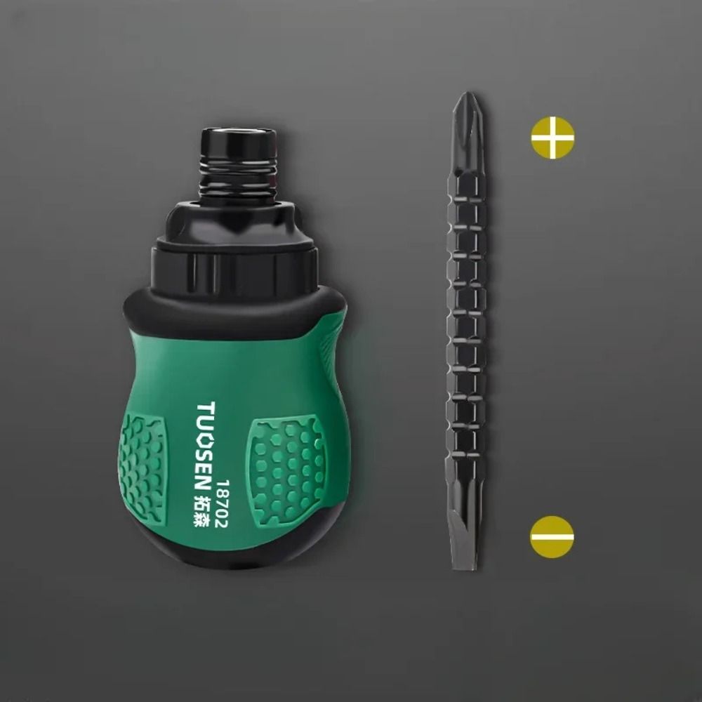 Short Handle Phillips Screwdrivers Cross Groove Shaped Screwdriver Ratchet Screwdriver  Hand Tool
