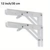 2PCS Sturdy Steel Folding Shelf Brackets Wall-Mounted Design for Workbench Table, Table Shelves Angle Bracket Home Hardware