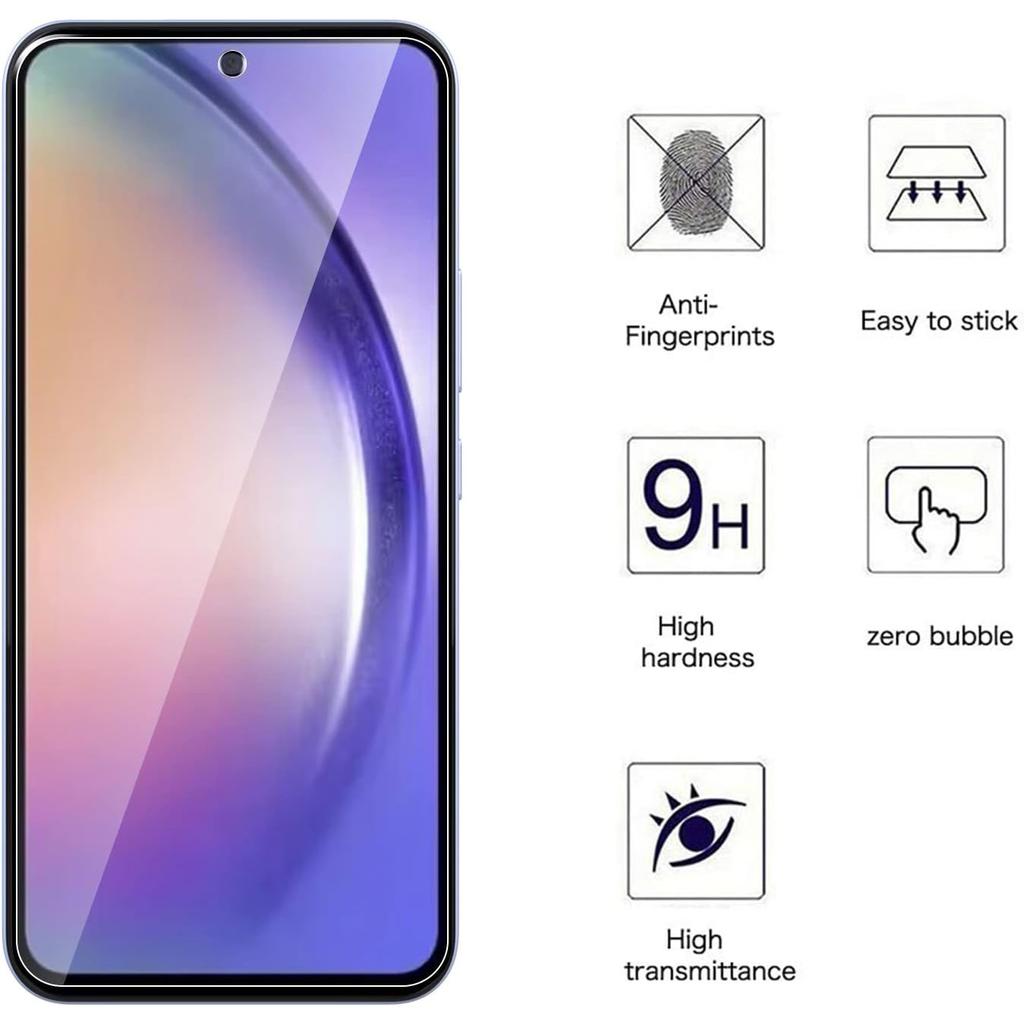 3PCS Screen Protectors for Samsung Galaxy A05 A15 4G A25 A35 A55 Samsung A04 A04E A14 5G A24 A34 A54 Full Cover Tempered Glass 1