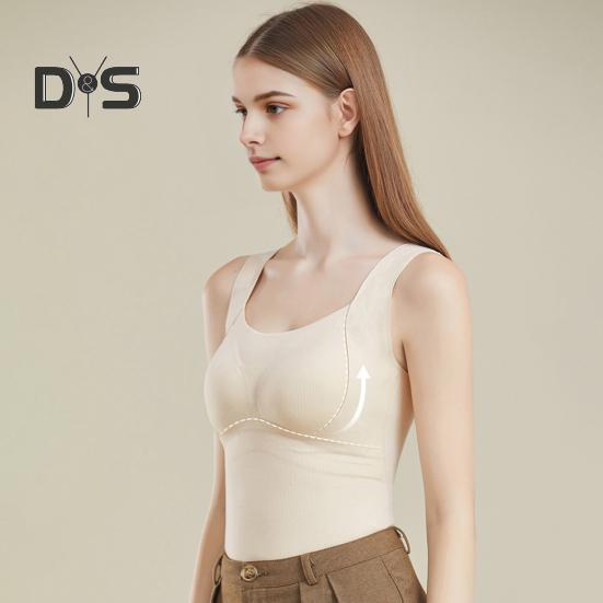 Unterhemd 3D-Cup-Form Warmes Bequemes Selbsterhitzendes Thermo-Oberteil Gepolsterte Nahtlose Unterhemd Für Herbst Und Winter