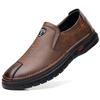 Herrenschuhe Herbst lässig weiches Leder Trend Ein-Treter atmungsaktiv Herren Lederschuhe