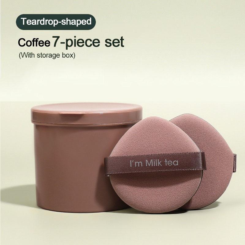 7pcs Air Cushion Puff Wet and Dry Reusable Sponge Makeup Tool for Liquid Cream Foundation with A Storage Case Puff HZFP01