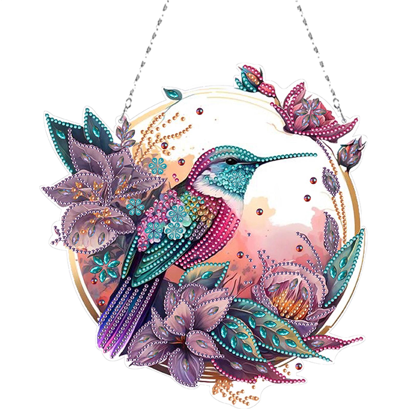 

2D Flat DIY Special Shape Hanging Diamond Art Kits Diamond Painting Set Diamond Art Pendant Wall Decor for Home & Windows