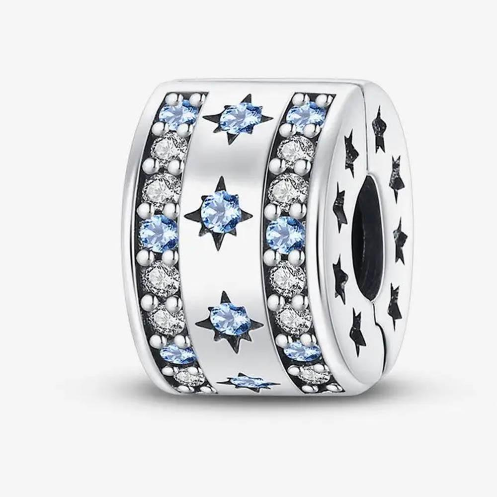 New In Color Zircon Angle Round Clip Bead Fit Pan Original Bracelet Women Copper Safety Chain Jewelry Gift