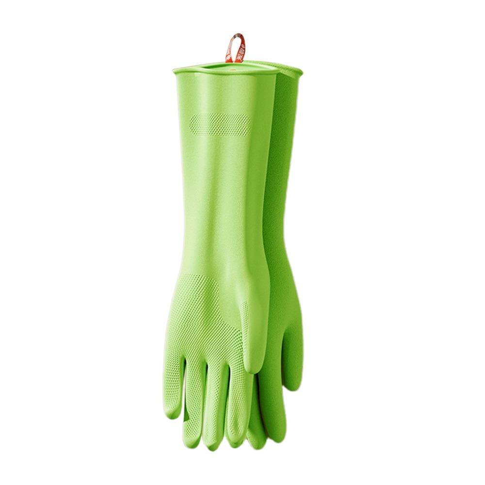 Portable Kitchen Dishwashing Gloves Household Protective Covers Cleaning Tools Thickened Fleece-lined Gloves Multifunctional