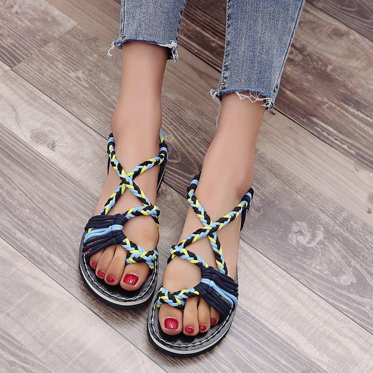 Nuevos zapatos romanos flat bottom sandalias grandes para mujer comprar a  buen precio — entrega gratuita, reseñas reales con fotos — Joom