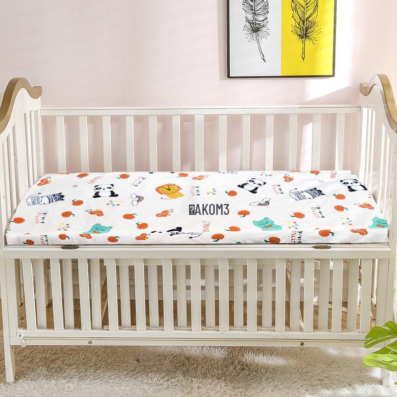 Pure Cotton Cartoon Crib Mattress Cover & Bedspread for Babies