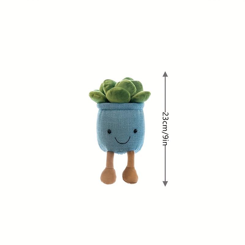 Succulent Plants Stuffed Toy For Kids, Soft Simulation Potted Plush Toy Doll,Potted Plant Decor Desk Window Decoration Gift