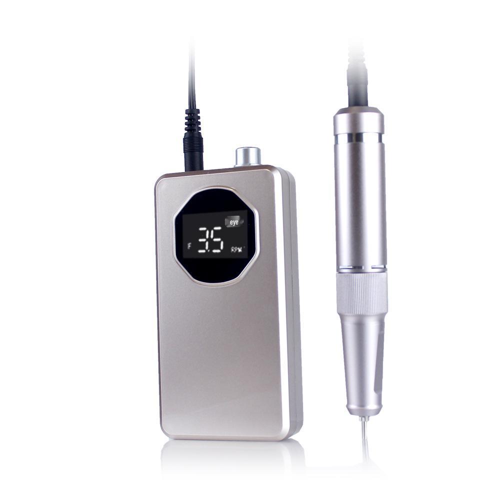 

Portable Electric Nail File & Polisher - Professional Gel Polish Remover, Two-in-One Grinder золотой