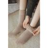 Women's Winter Brushed Socks, Medium Tube Socks, Plush and Thick Warm Towel Bottom Socks, Solid Color, Thick and Versatile Terry Socks