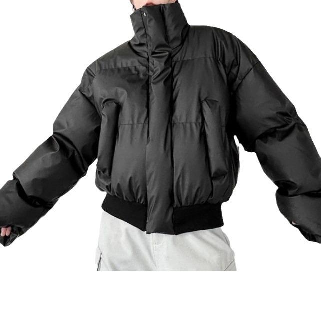 Maillard Men's Winter Thick Cotton Coat - Warm, Loose, Versatile, Solid Color Bread Jacket
