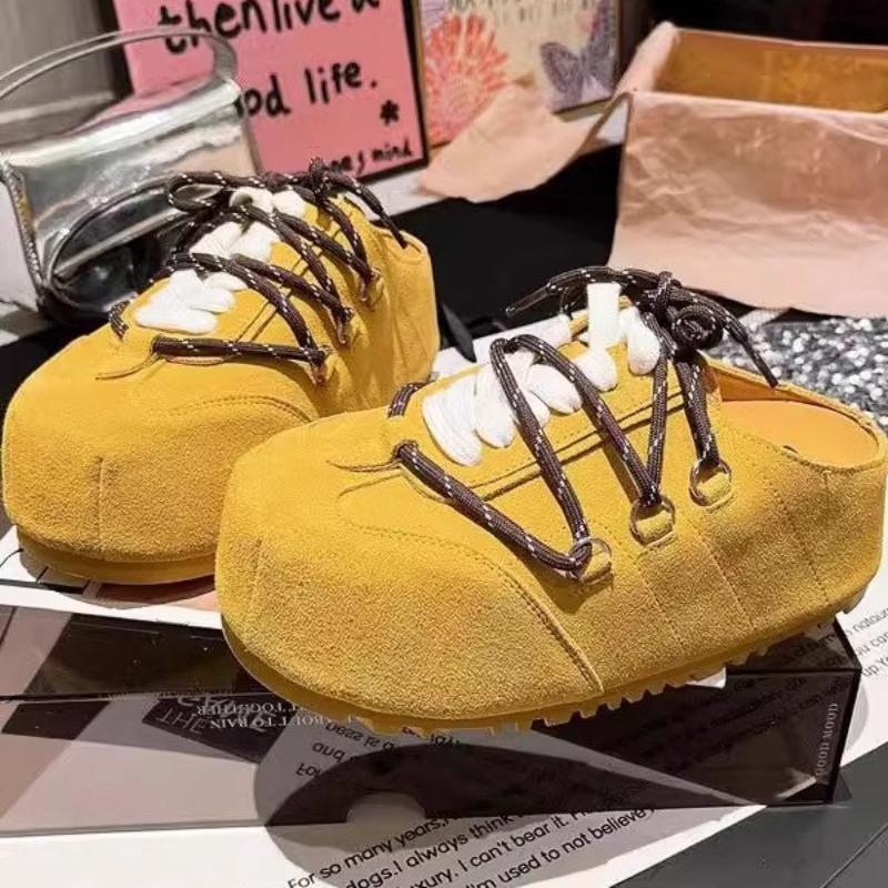 Big Head Bread Women's New Inner Height Increase Muffin Lazy Wearing Bag Head and Half Slippers