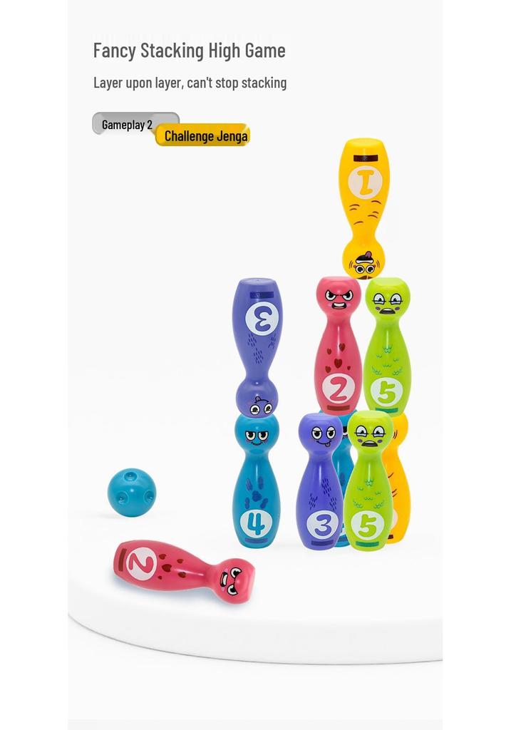 Kids' Stacking Bowling Numbers Toy - Indoor/Outdoor Sports & Learning
