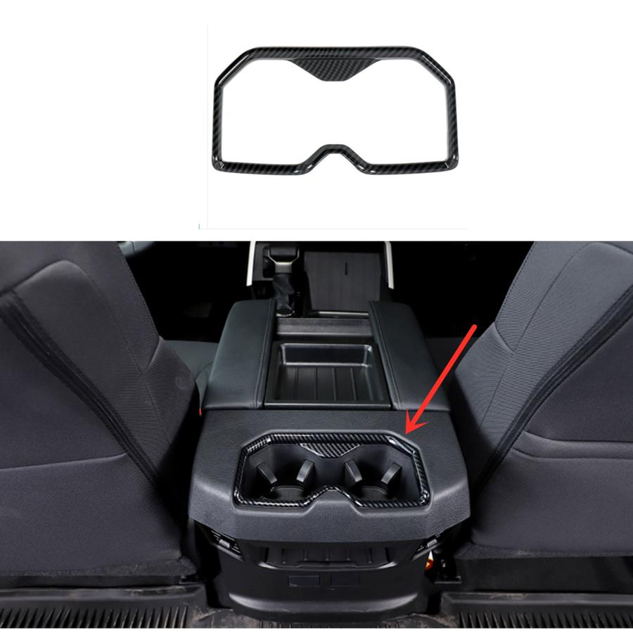 FOR Toyota Tundra   Carbon fiber look Rear Water Cup Holder Cover Trim