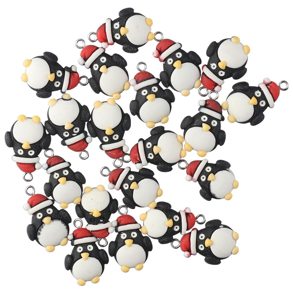 20X25mm Animal Pendant Resin Cartoon Penguin Pendant Charms Light Weight   For Earring