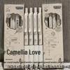 Minimalist Camellia Love Quick-Dry Gel Pen, 0.5mm Black for Students & Exams
