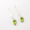 Peridot Gemstone 925 Stamped Silver Jewelry Handmade Earrings 2.3" Birthday Gift EE-166-9