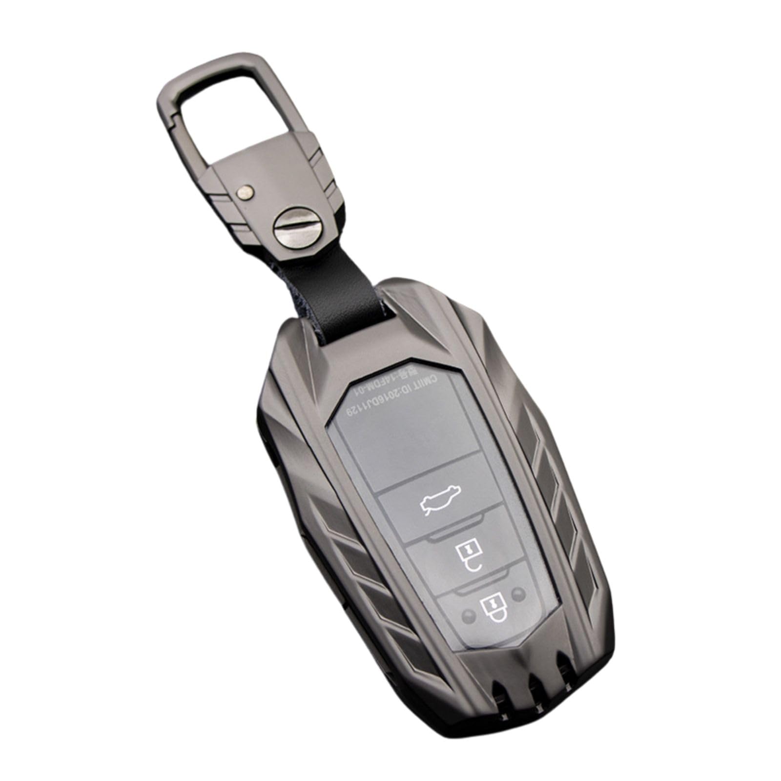 

Zinc Alloy Smart Key Case with Leather Lining and Window for Toyota Prius and Crown Impact-Resistant (Titanium)