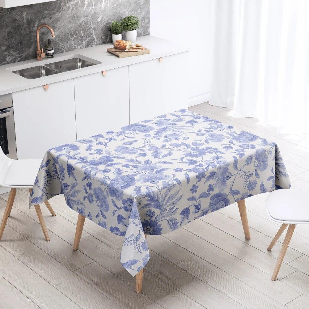 Cartoon Floral Tablecloth Home Decor Anti-Stain Waterproof Table Decoration Rectangular Kitchen Fireplace Countertop