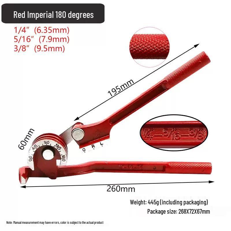 3-in-1 Manual Tube Bender for 6mm, 8mm, 10mm Metric & Imperial Copper Tubes