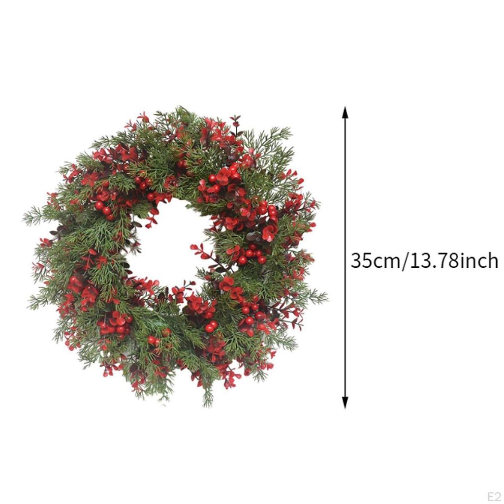 Artificial Christmas Wreath for Front Door Decorations Outside Holiday Garland