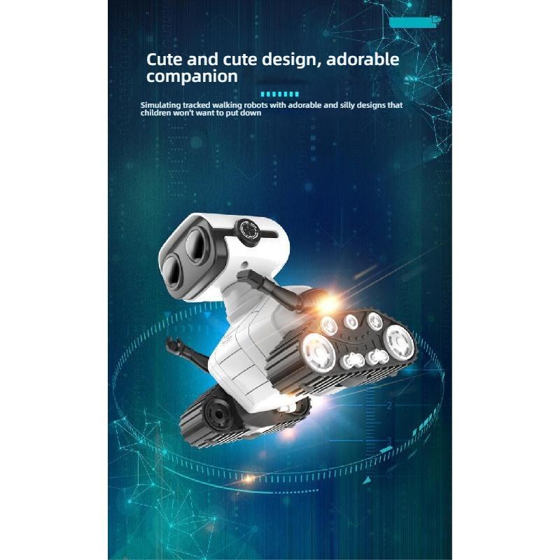 Rechargeable 2.4G RC Dancing Robot Toy LED Flashing Eyes Sound Light Effect Remote Control Robot for Kids Boys Girls