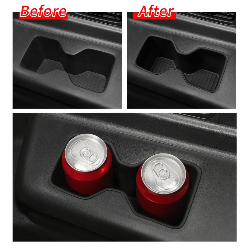 For Hyundai Santa Fe 6/7 Seats 2024-2026 (3 Row Only) Door Side Cup Holder Insert Cup Box Shock-Absorbing Storage TPE Tidying