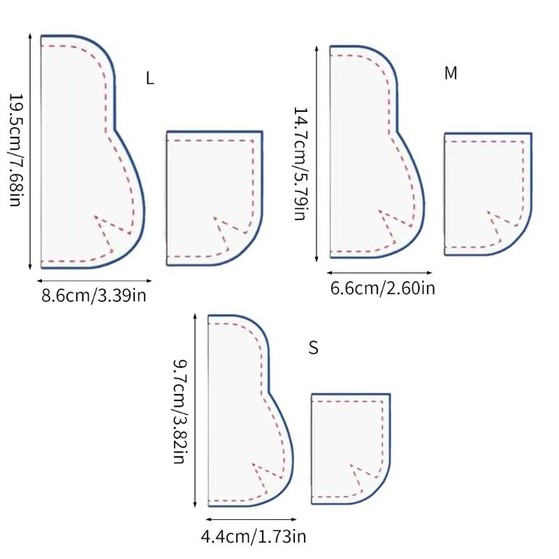 Profesionální sada šicích šablon s designy látkových vzorů Příslušenství