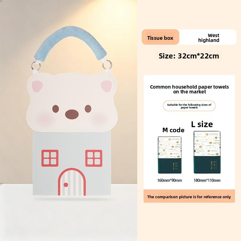 Cartoon Leather Tissue Box Holder For Home Decor With Wall Mount Design Suitable For Bedroom Living Room