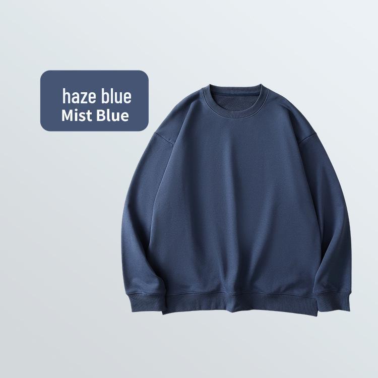 Men's Extra Thick 430g Terry Sweatshirt: Autumn/Winter Casual Loose Fit, Heavyweight, Round Neck, National Tide Style, Versatile Wear