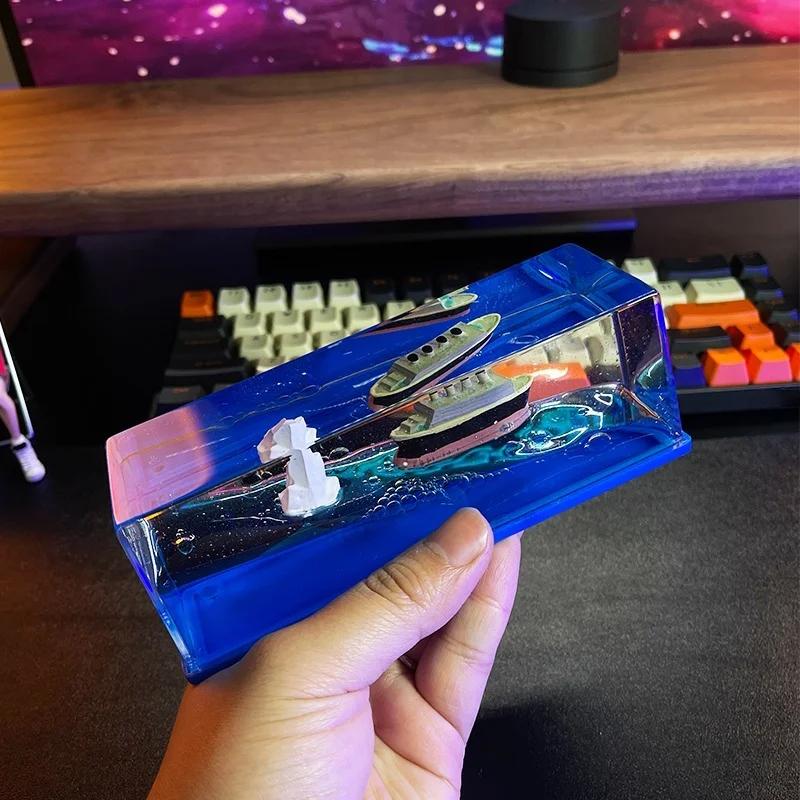 Crociera Titanic Clessidra Fluida Soggiorno Ornamenti per Auto Nave Creativa Mare Tavolo Ufficio Decorazione Casa Giocattoli Decompressione Regali