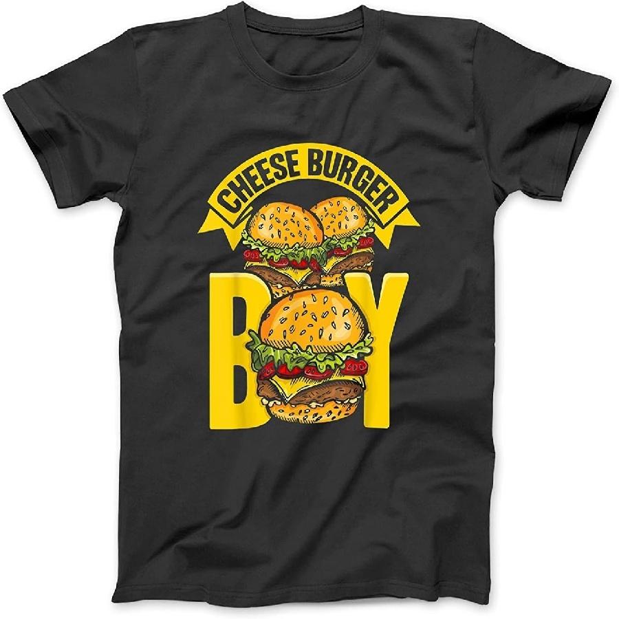 Cheese Burger Boy Foodie Cheese Burger Lovers T-Shirt Sweatshirt Hoodie Tanktop for Men Women Kids Black S чёрный