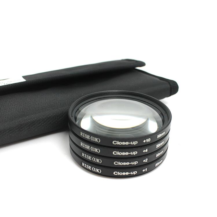 Close Up Macro Filter Kit with Carry Bag +1 +2 +4 +10 Close-UP 49 52 55 58 62 67 72 77mm for Canon Nikon Sony Camera 6