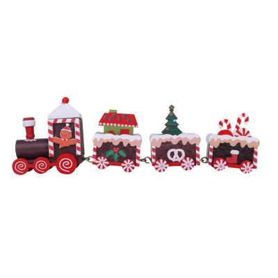 CINECE Decoration Ornament Figurine Wooden Train Cute Mini Gift Miscellaneous Goods Tree Indoor Tabletop Entrance Craft 1 Piece (C)