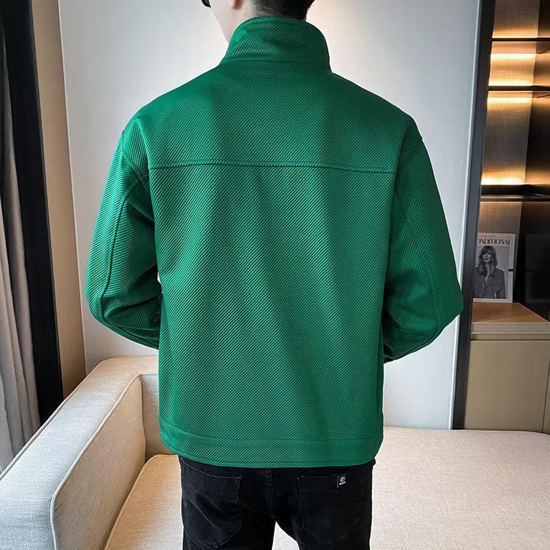 Men's Slim Casual Stand Collar Jacket - Trendy Workwear for Autumn/Winter 2023