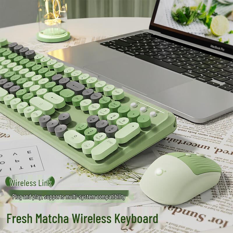 EWEADN V96 Retro Wireless Membrane Keyboard