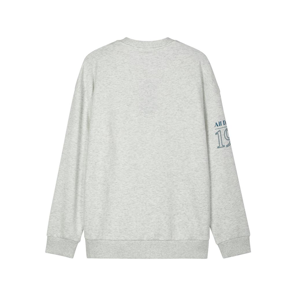 Skechers Fleece Lined Retro Sports Loose Fit Crew Neck Sweatshirt Unisex Sweatshirt Gray L324U068-0248