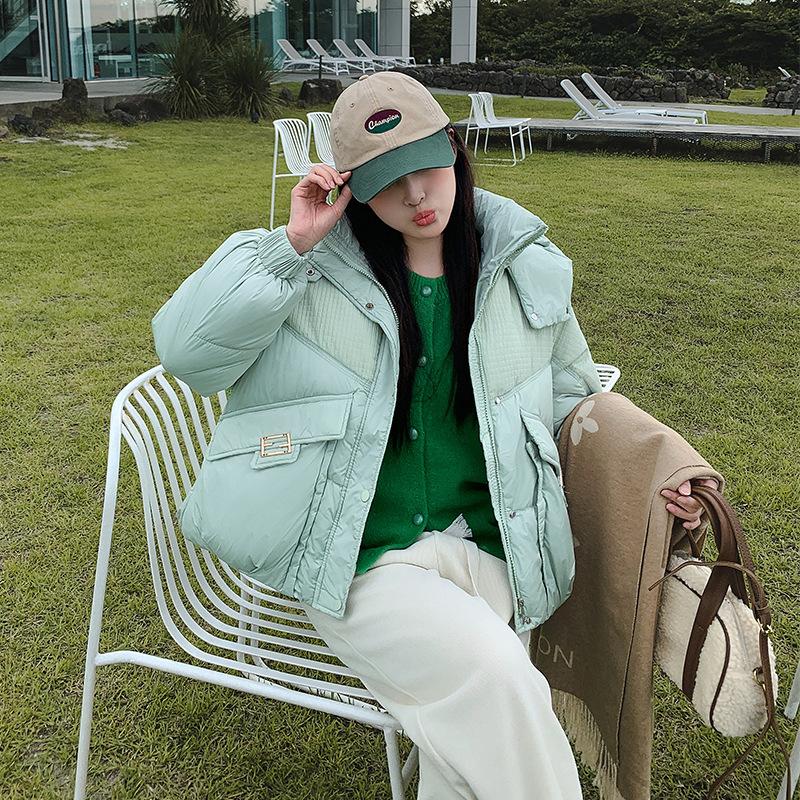 

Новая женская зимняя короткая куртка с хлопковой подкладкой, корейское свободное пальто, короткая стеганая куртка с хлопковой подкладкой. XL